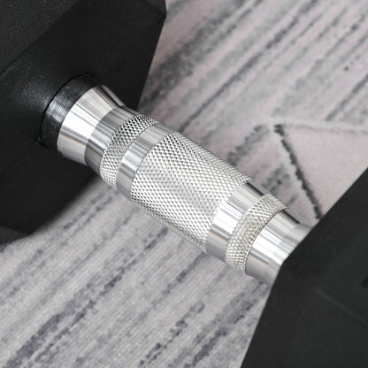 20kg Hex Dumbbell Steel & Rubber for Gym, Home & Office Workout, Black