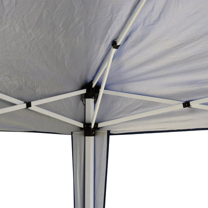 Gazebo Steel Frame Folding Oxford Fabric Covering Blue 3x3m