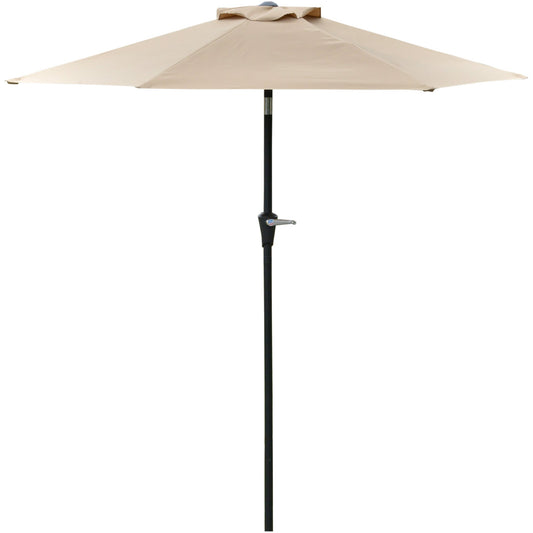 2.3x2m Tilting Garden Umbrella with Crank Opening and 6 Ribs, Khaki