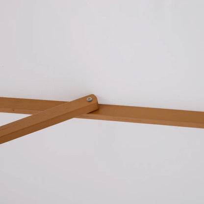 3x2.5 m Garden Umbrella with 8-Ribbed Wooden Pole, Made of Bamboo, Wood and Polyester, White