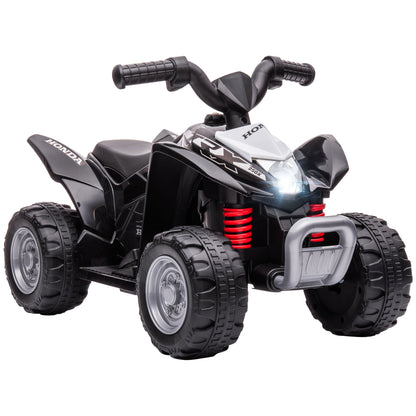 Electric Quad Bike for Children 18-36 Months with LED Lights, Horn and Pedals, 65.5x38.5x43.5 cm, Black