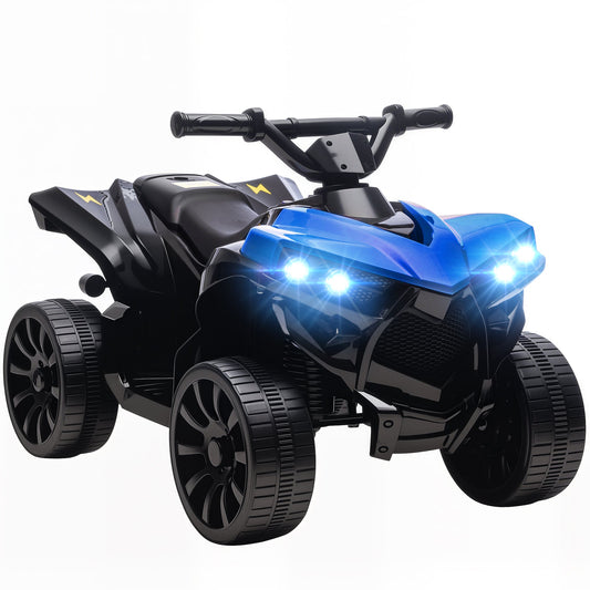 Kids Electric Quad Bike ATV with 6V Rechargeable Battery, LED Headlights and Music, Ages 3-8 Years, Blue