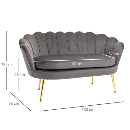 Shell Shaped 2 Seater Sofa