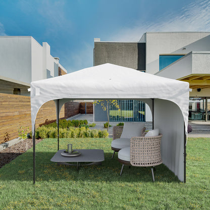 3x3 m Garden Gazebo with Adjustable Height on 3 Levels, in Polyester and Steel, White