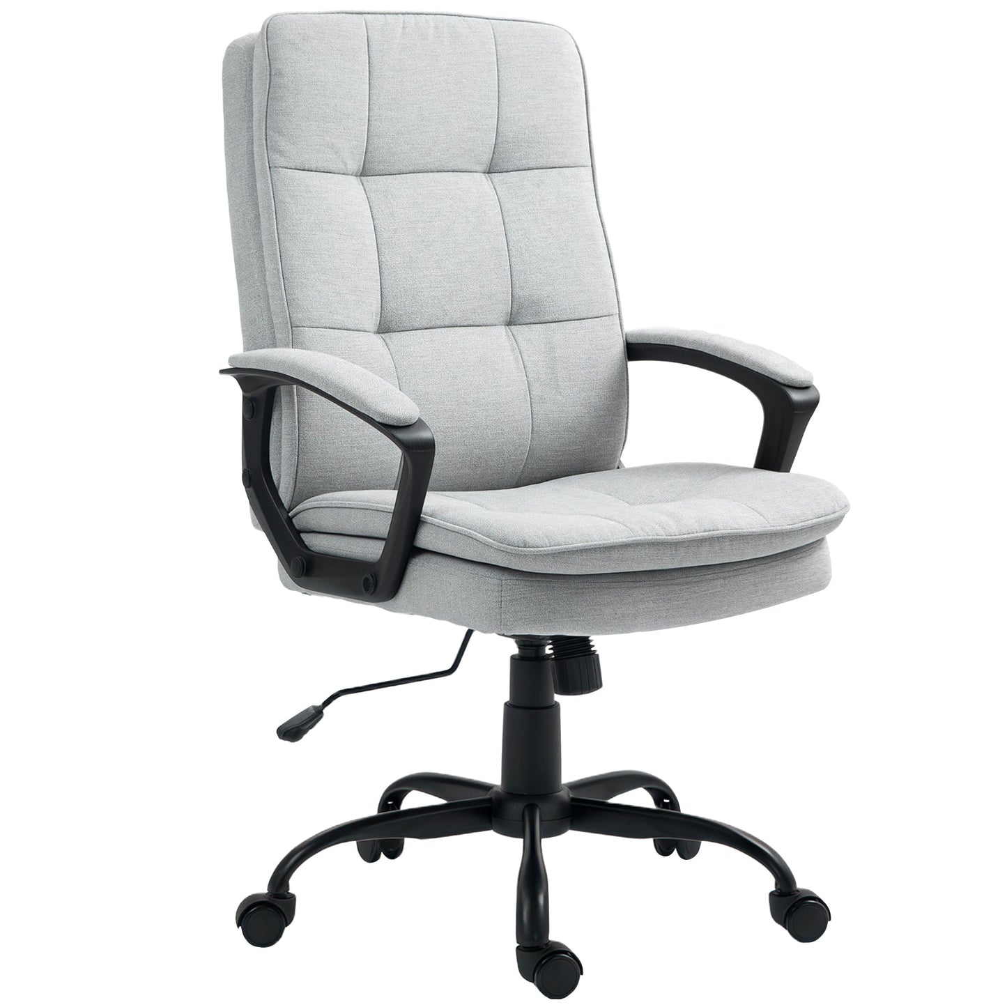 Ergonomic Office Chair with High Back, Adjustable Height and Rocking, Gray