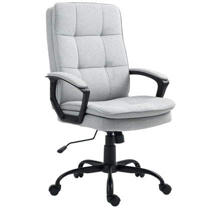 Ergonomic Office Chair with High Back, Adjustable Height and Rocking, Gray