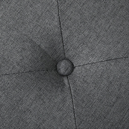 Soft Teddy Fabric Padded Storage Pouf for Living Room and Bedroom, 39x39x39cm, Grey