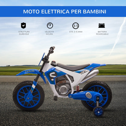 electric cross motorcycle for children for 3-5 years - blue