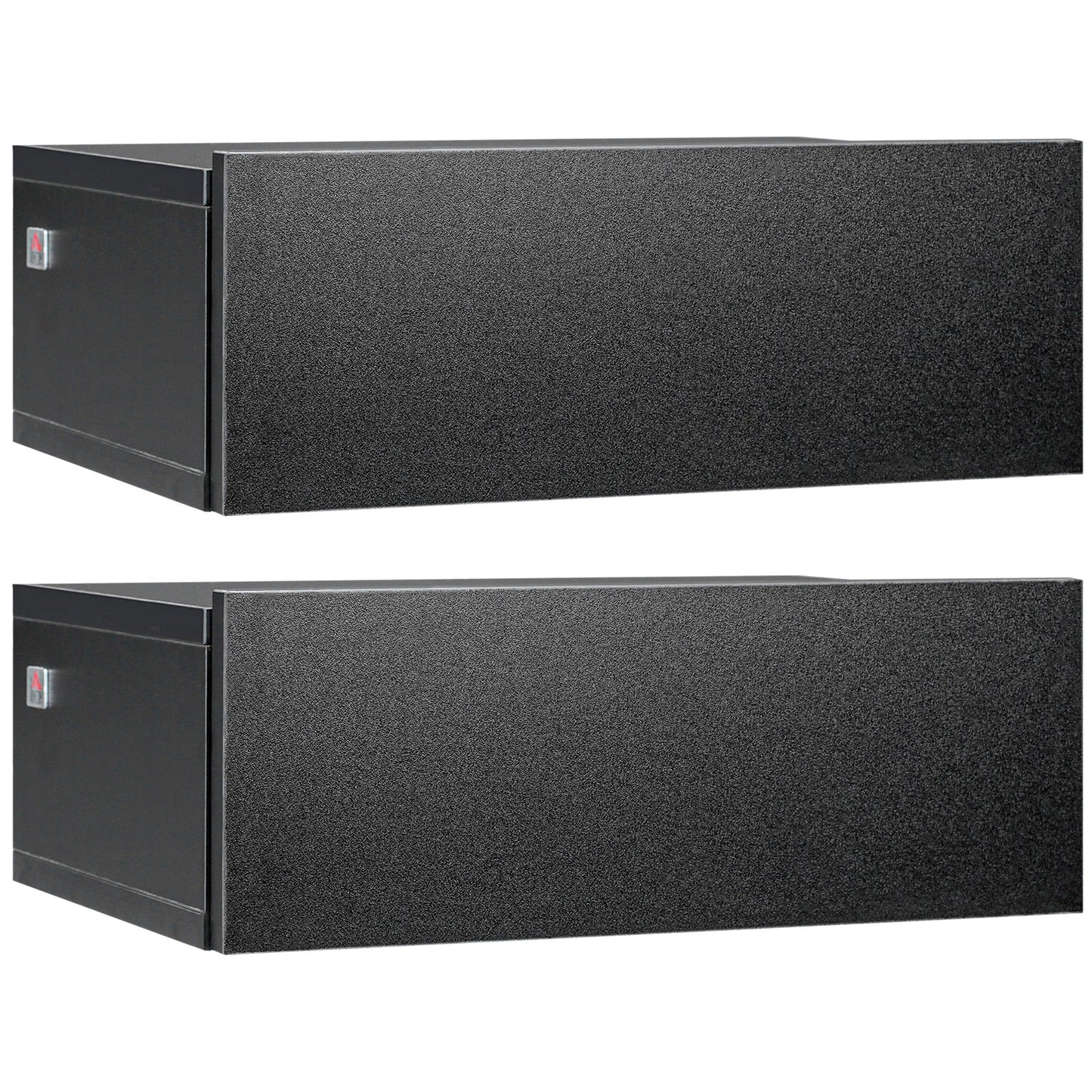 Set of 2 Modern Wooden Floating Bedside Tables for Bedroom, 40x30x15cm, Black