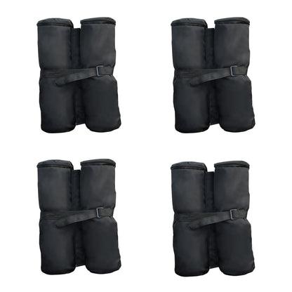 Set of 4 Gazebo Weights in Waterproof Fabric to be Filled with 15kg of Sand or Gravel - Black