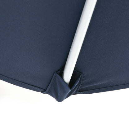 Adjustable Height Garden Umbrella in Metal and Polyester, Ø292x242 cm, Dark Blue