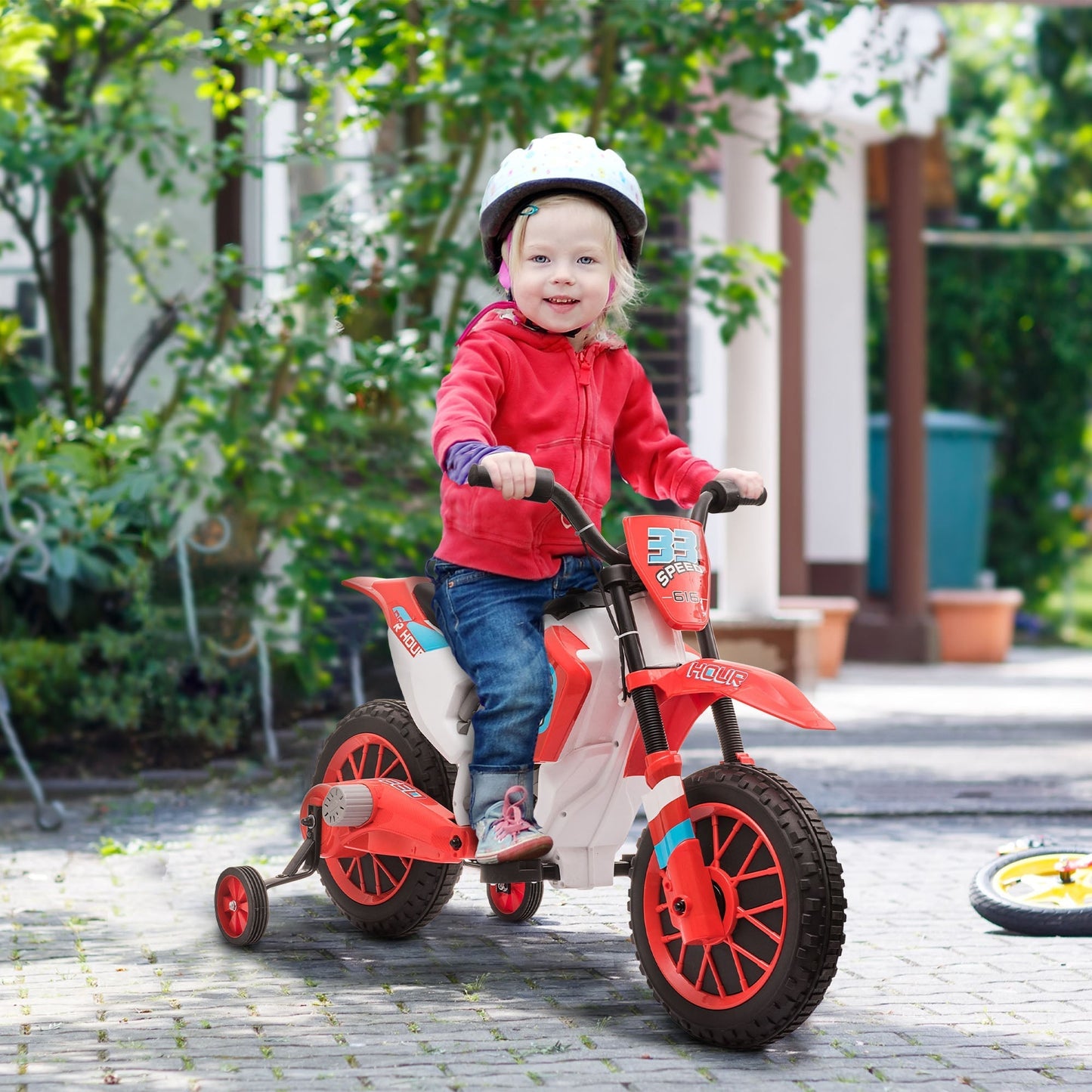 electric cross motorcycle for children for 3-5 years - red