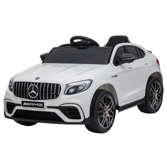 Electric Ride-On Car for Kids 3-5 Years Mercedes with Seat Belt and Remote Control, White