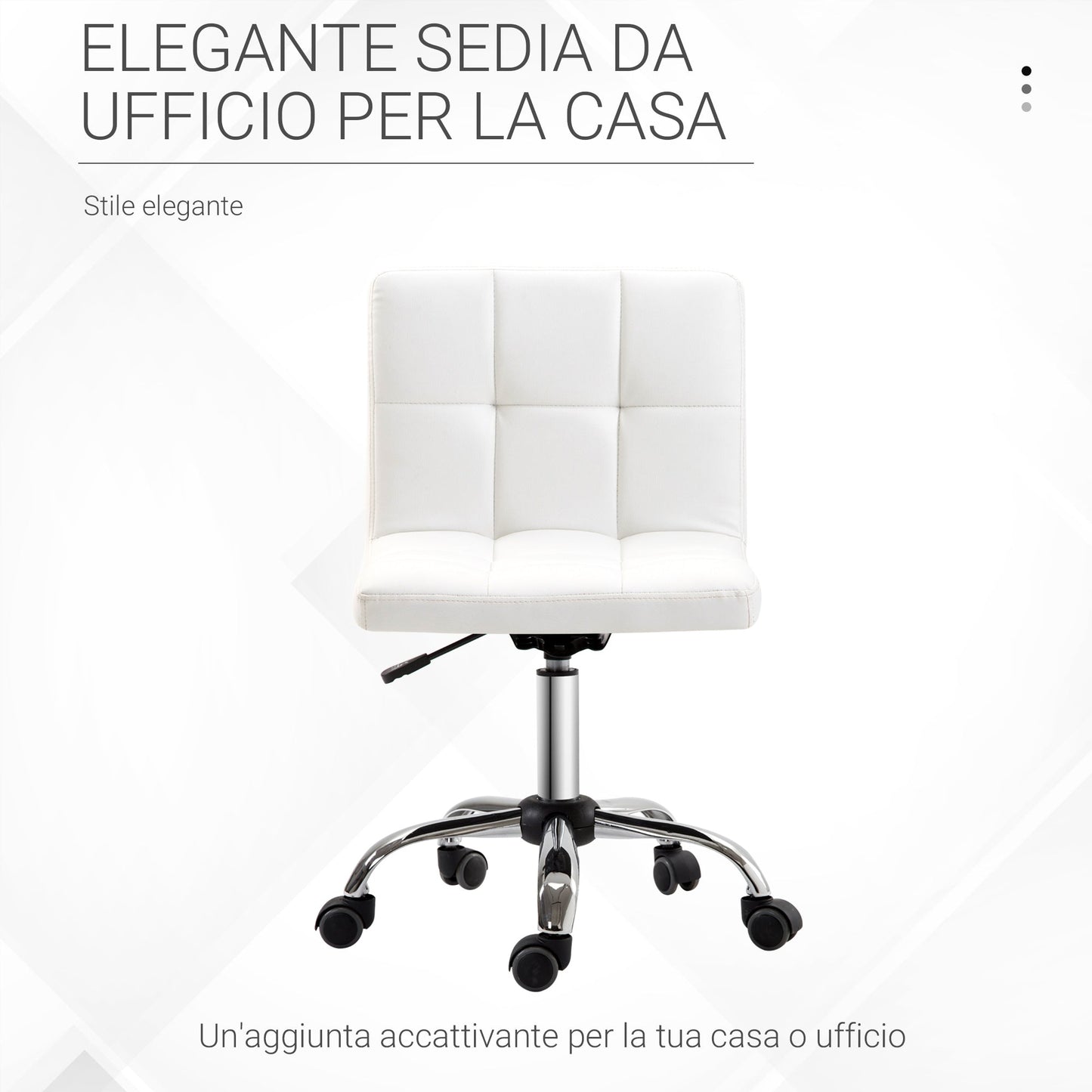 Ergonomic Office Chair, Swivel Chair, Height-Adjustable Synthetic Leather 46 × 51 × 80-92cm