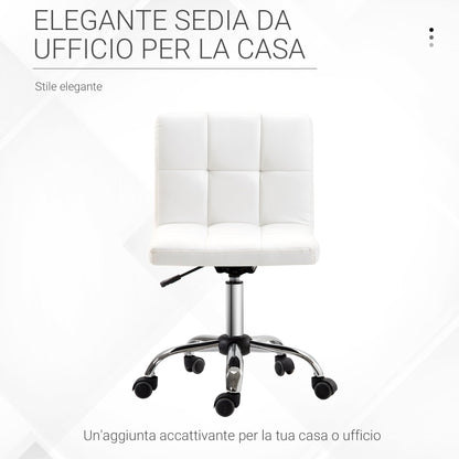 Ergonomic Office Chair, Swivel Chair, Height-Adjustable Synthetic Leather 46 × 51 × 80-92cm