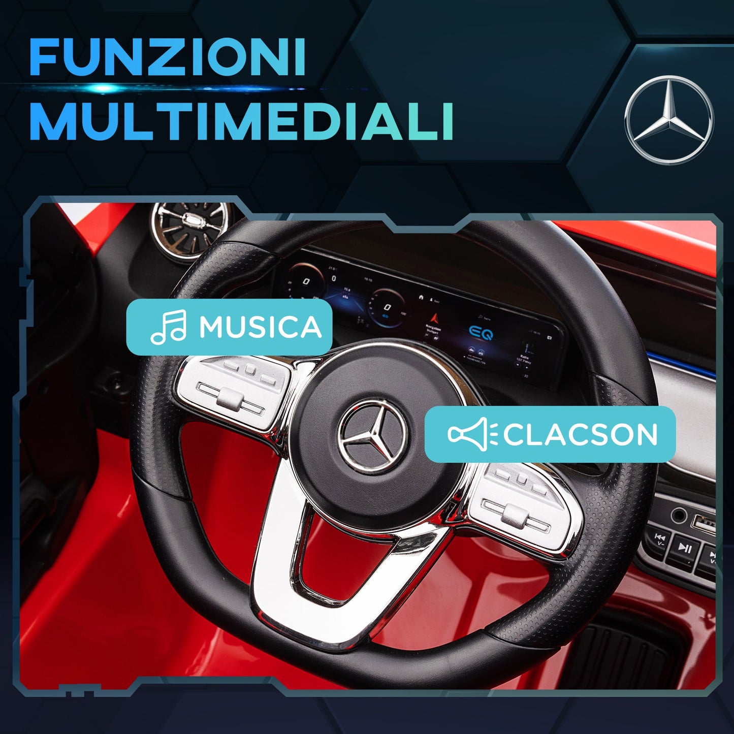 Electric Ride-On Car for Kids 3-8 Years with Remote Control, Headlights and Horn, Red and Black