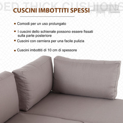 VANI | 3 Piece Garden Set, 2 2-Seater Sofas and 1 Coffee Table, Aluminum, Grey