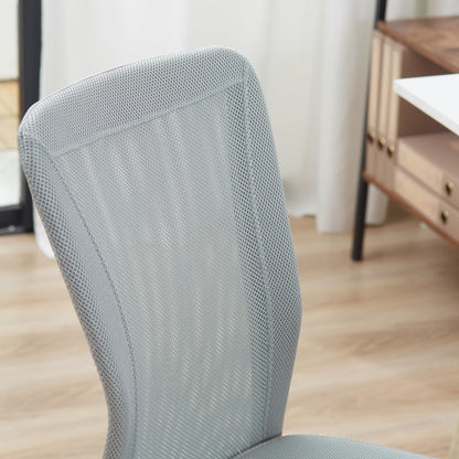 Ergonomic Mesh Office Chair with Armrests, Adjustable Height and 5 Wheels, Grey