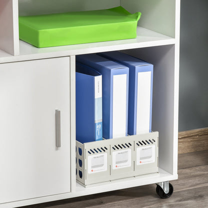 Printer Stand with Drawers, Multipurpose Cabinet for Office and Home, White, 100x35x65cm