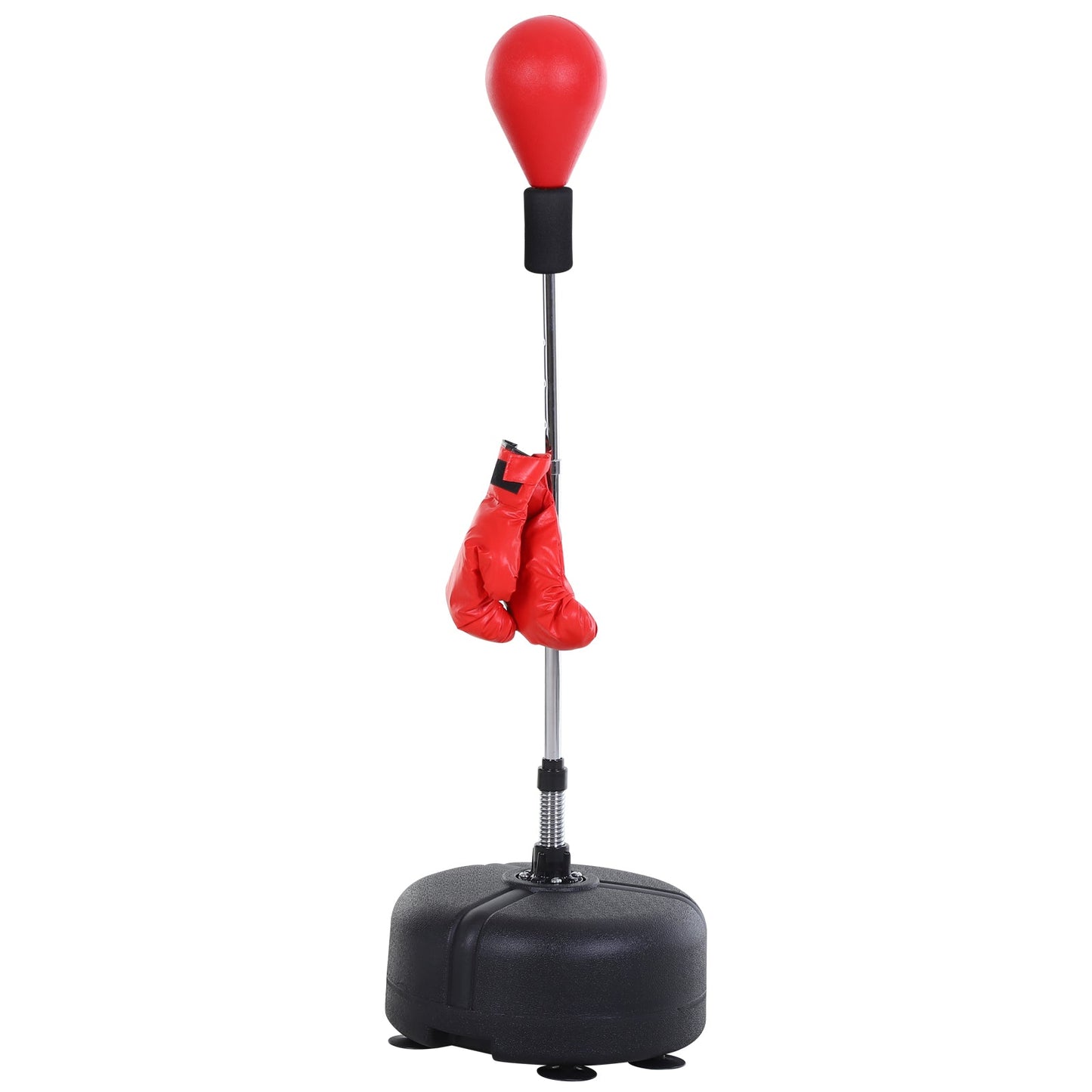 Punching Ball with Adjustable Height and Gloves Included, Ф48x136-154cm, Red