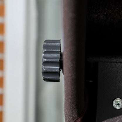 3 Seater Garden Swing with Cushions, Chaise Longue Seat and Canopy, 198x118x168 cm, Brown