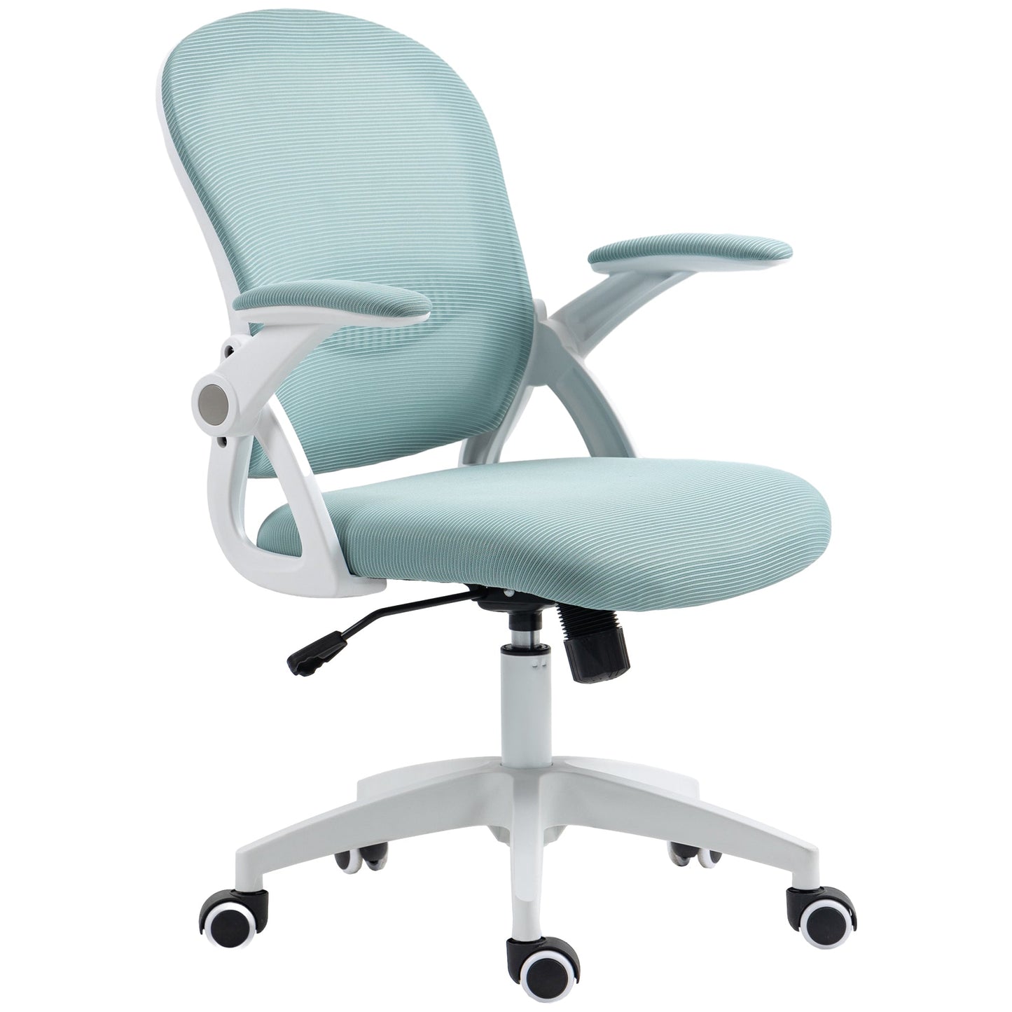 Ergonomic Office Chair with Mesh Backrest and Adjustable Height, 65.5x61.5x88-97.5cm, Light Blue