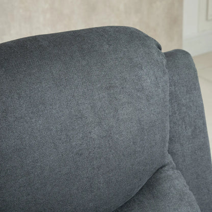 Ergonomic Manual Fabric Relax Chair, 150° Reclining Chair and Footrest for Home and Office, 93x88x102cm, Dark Grey