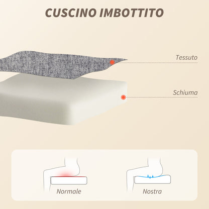 4-Point Massage Office Chair with Heater and Flip-Up Armrests, Grey