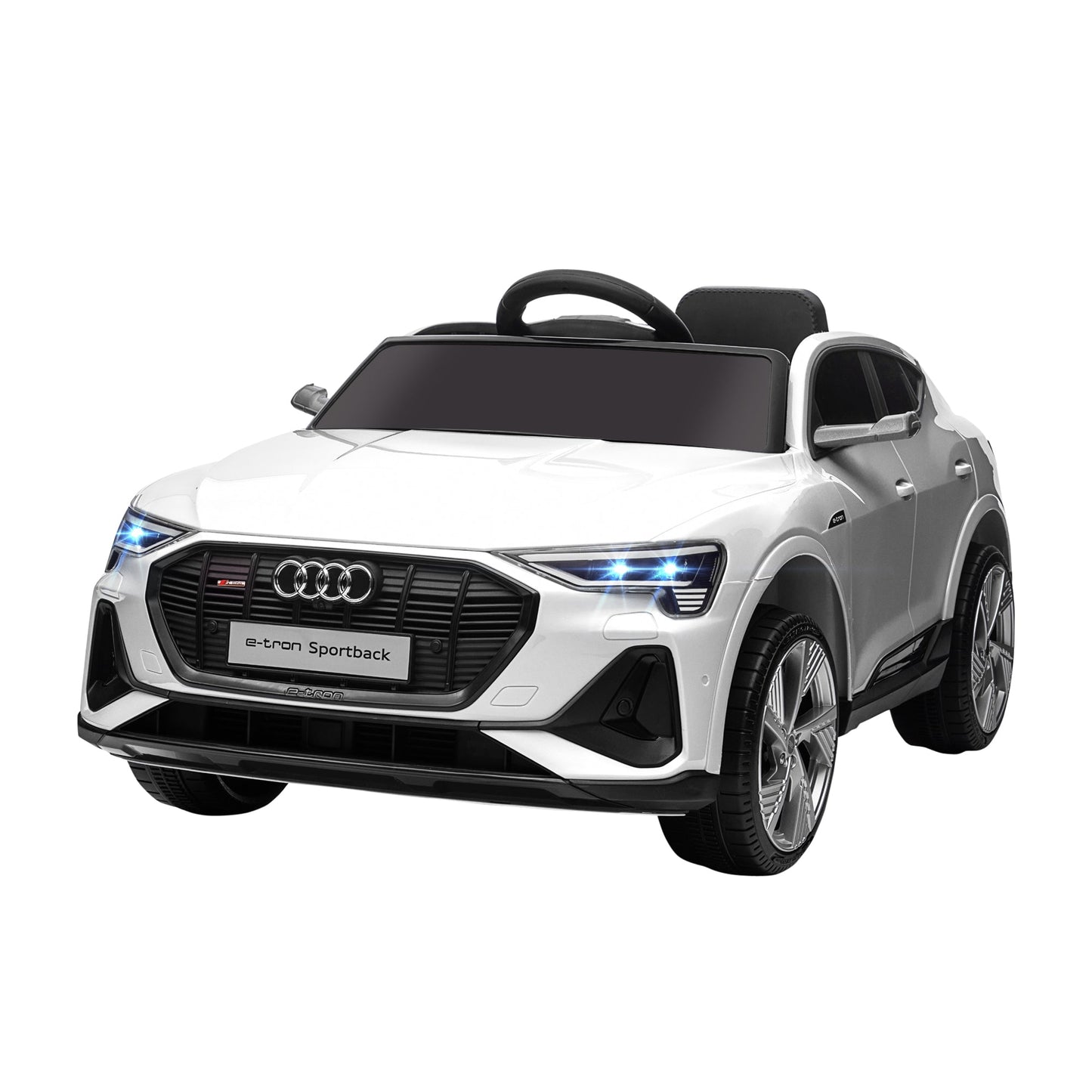 AUDI - 12V Electric Ride-On Toy Car for Kids with Remote Control, Speed 3-8km/h, Lights and Music, Age 3-5 Years, White