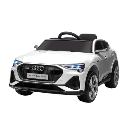 AUDI - 12V Electric Ride-On Toy Car for Kids with Remote Control, Speed 3-8km/h, Lights and Music, Age 3-5 Years, White