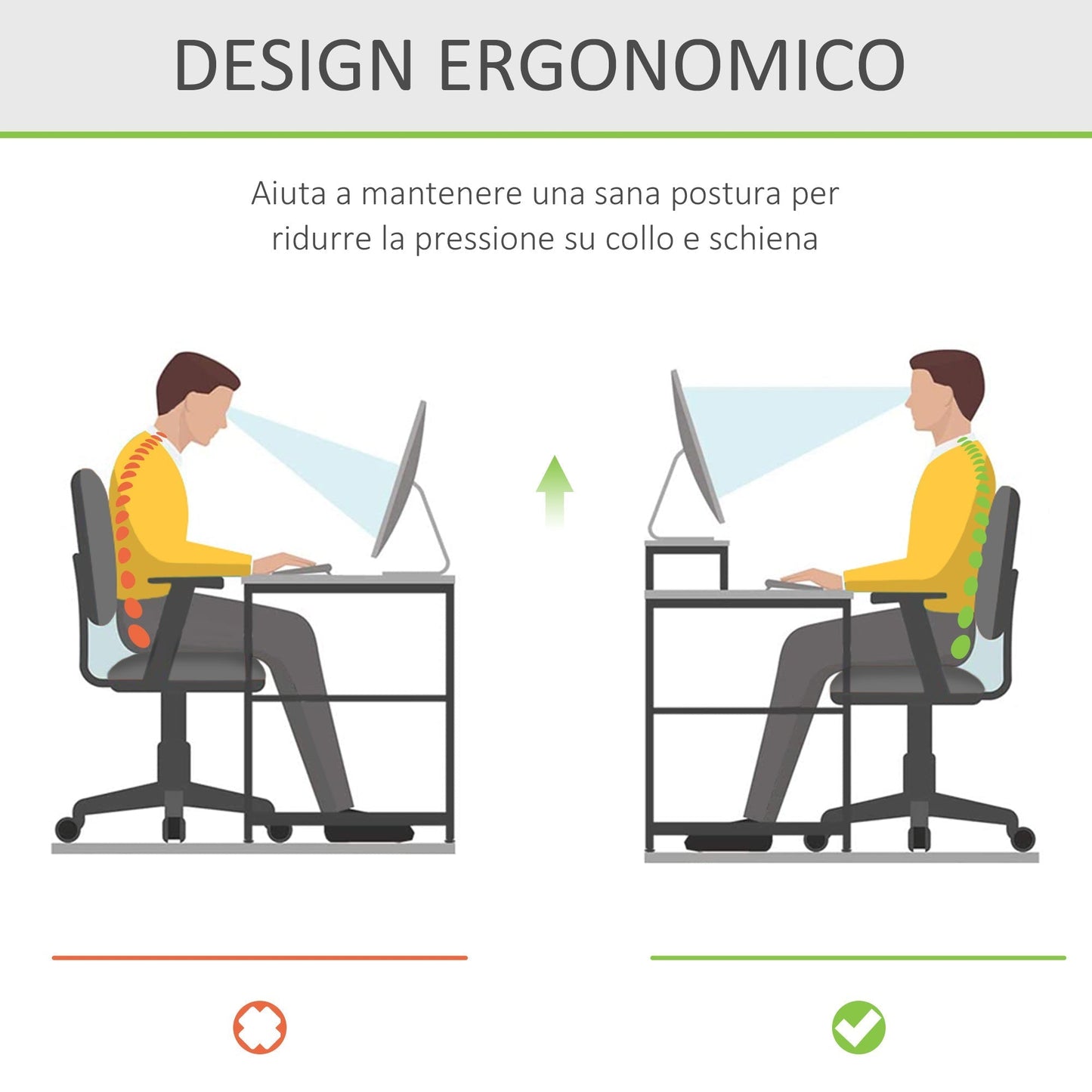 support for monitor computer TV support for transparent acrylic glass screens, 53x19x9cm