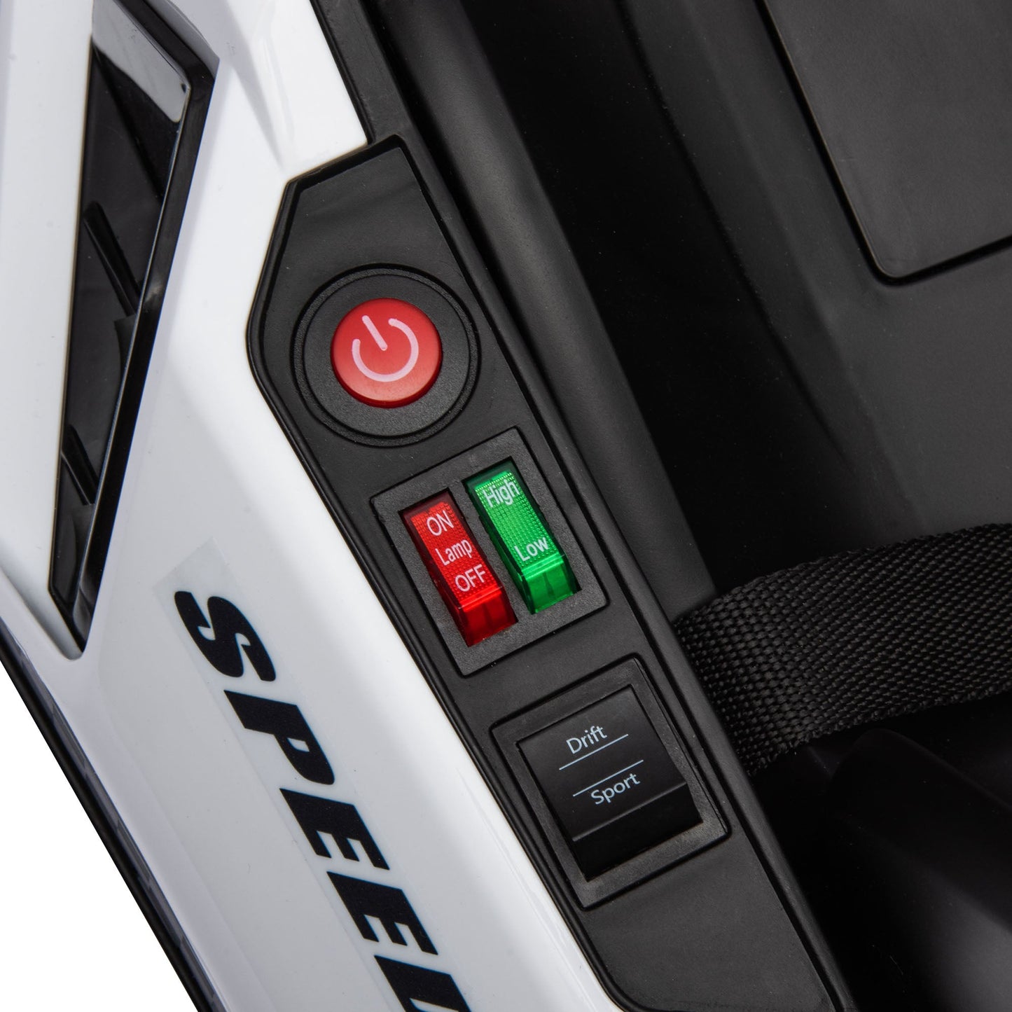 Electric Go Kart for Kids 6-12 Years 24V 12km/h with Adjustable Seat, White