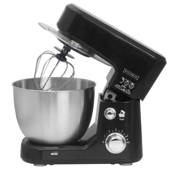 Royaltyline PKM700-BK Stand Mixer – 1000W, 4L Steel Bowl