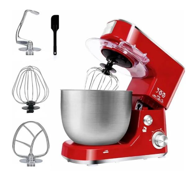 Royaltyline PKM700-RD Stand Mixer – 1000W, 4L Steel Bowl