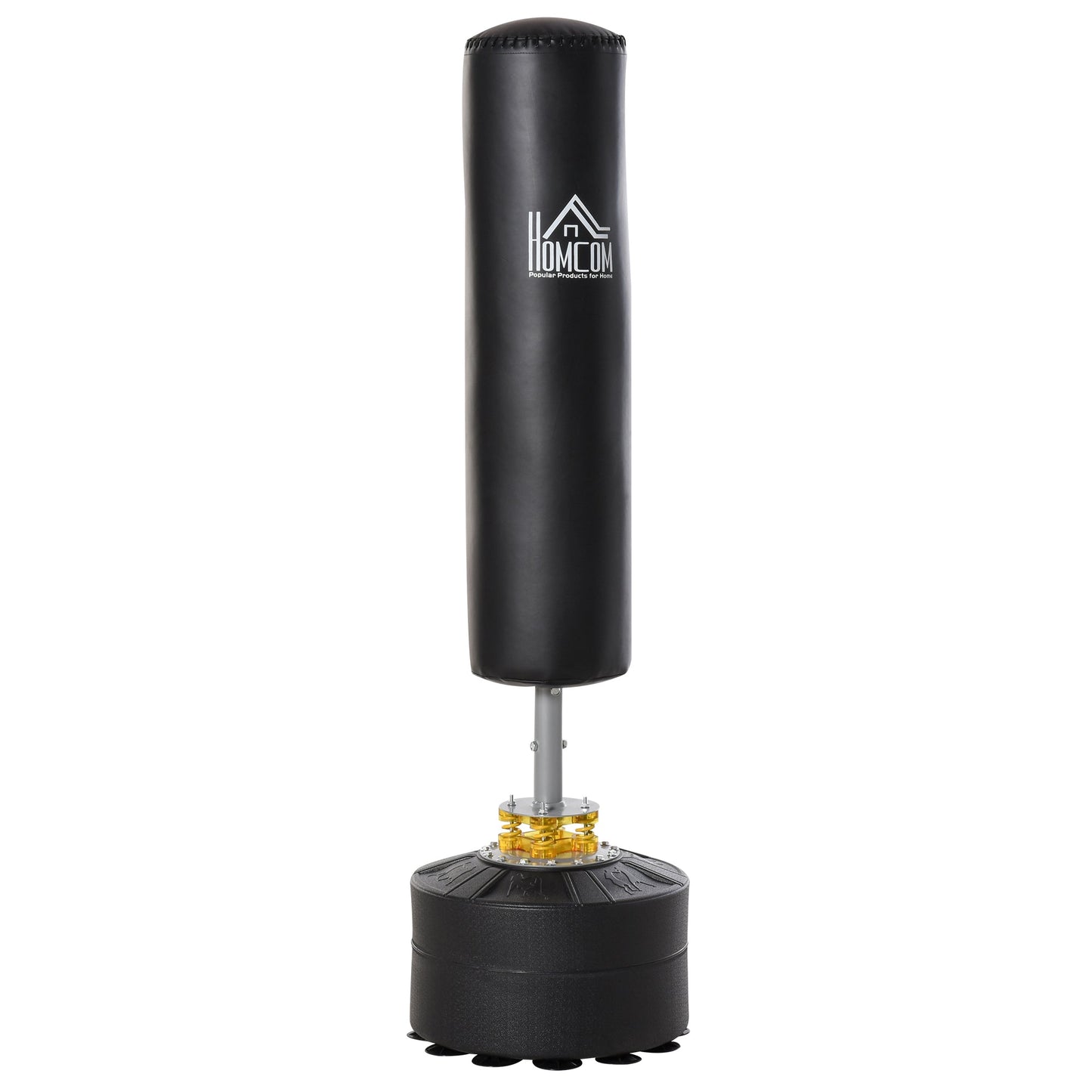 Freestanding Punching Bag, Punching Bag with Base Fillable with Water and Sand, Black