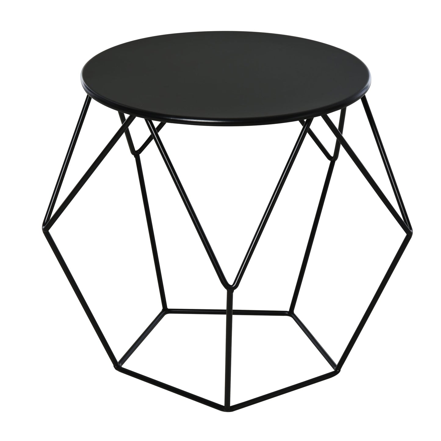 Coffee Table Living Room Nordic Minimalist Geometric Design Large Top, Steel, 54x54x44cm