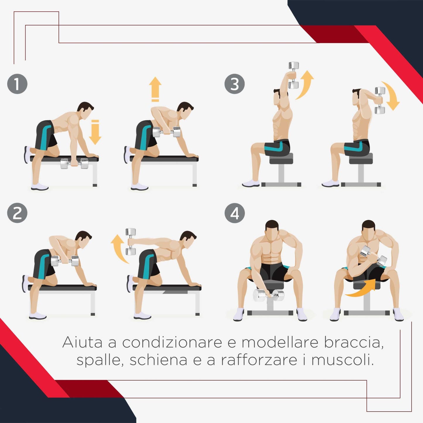 Set of 2 6kg Hex Dumbbells with Non-Slip Grip and Rubber Coating, Black