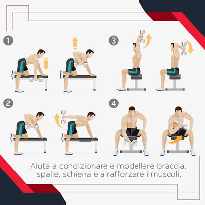 Set of 2 6kg Hex Dumbbells with Non-Slip Grip and Rubber Coating, Black