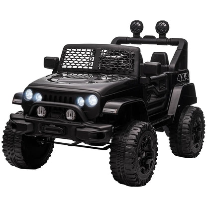 Electric Ride-On Car for Kids 3-6 Years 12V with Remote Control, Headlights and Horn, 100x64. 2x71 cm, Black