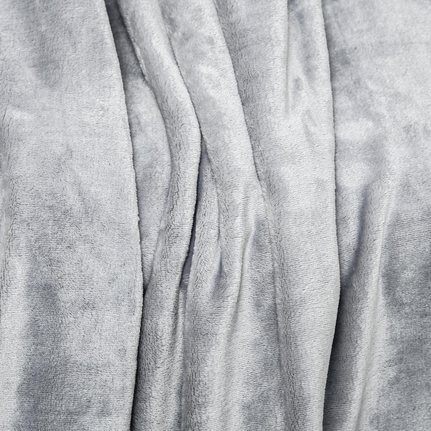 Grey 330 GSM Reversible Flannel Blanket for Indoor and Outdoor Use, 203x152x0.5 cm, Grey