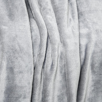 Grey 330 GSM Reversible Flannel Blanket for Indoor and Outdoor Use, 203x152x0.5 cm, Grey