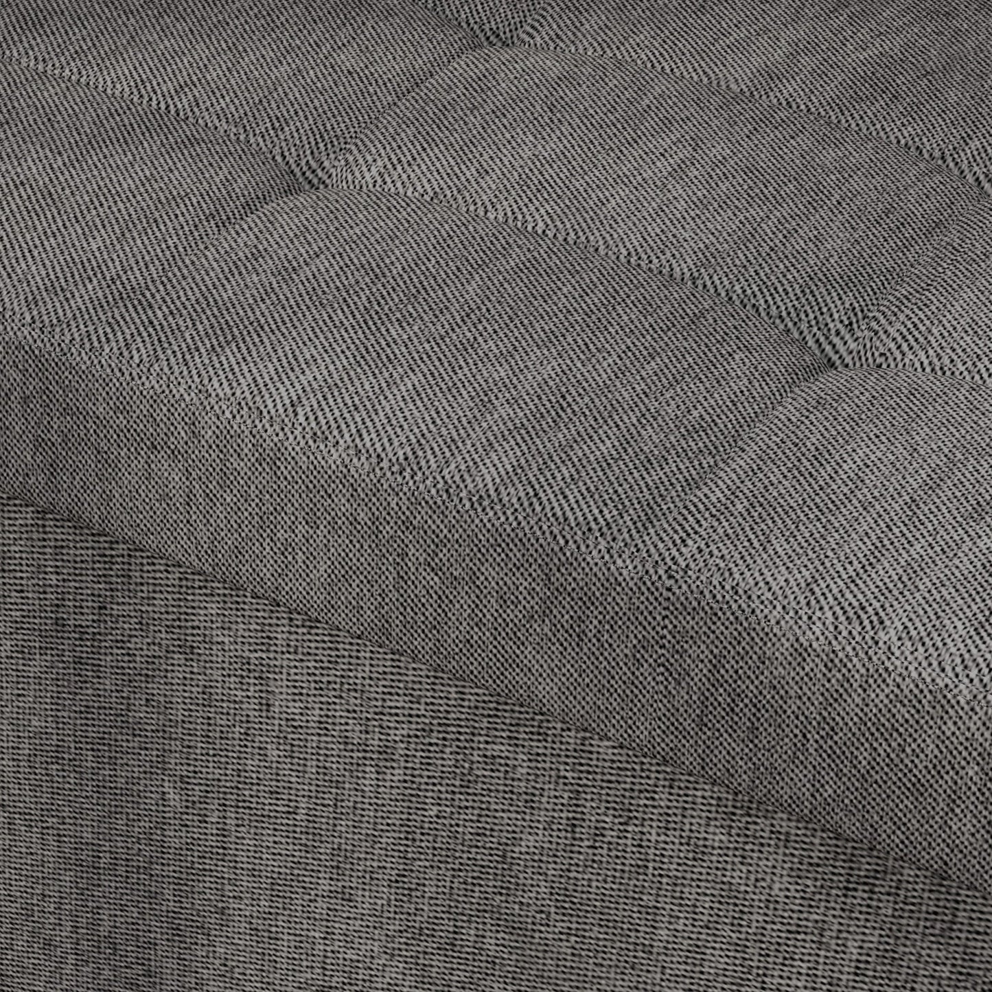 84L Folding Storage Bench, Padded Lid and Fabric Cover, 76x38x38cm, Dark Grey