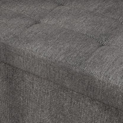 84L Folding Storage Bench, Padded Lid and Fabric Cover, 76x38x38cm, Dark Grey