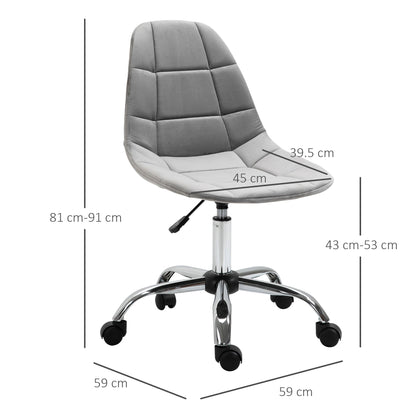 WINTERS | Grey Swivel Chair for Bedroom or Office - Ergonomic Chair