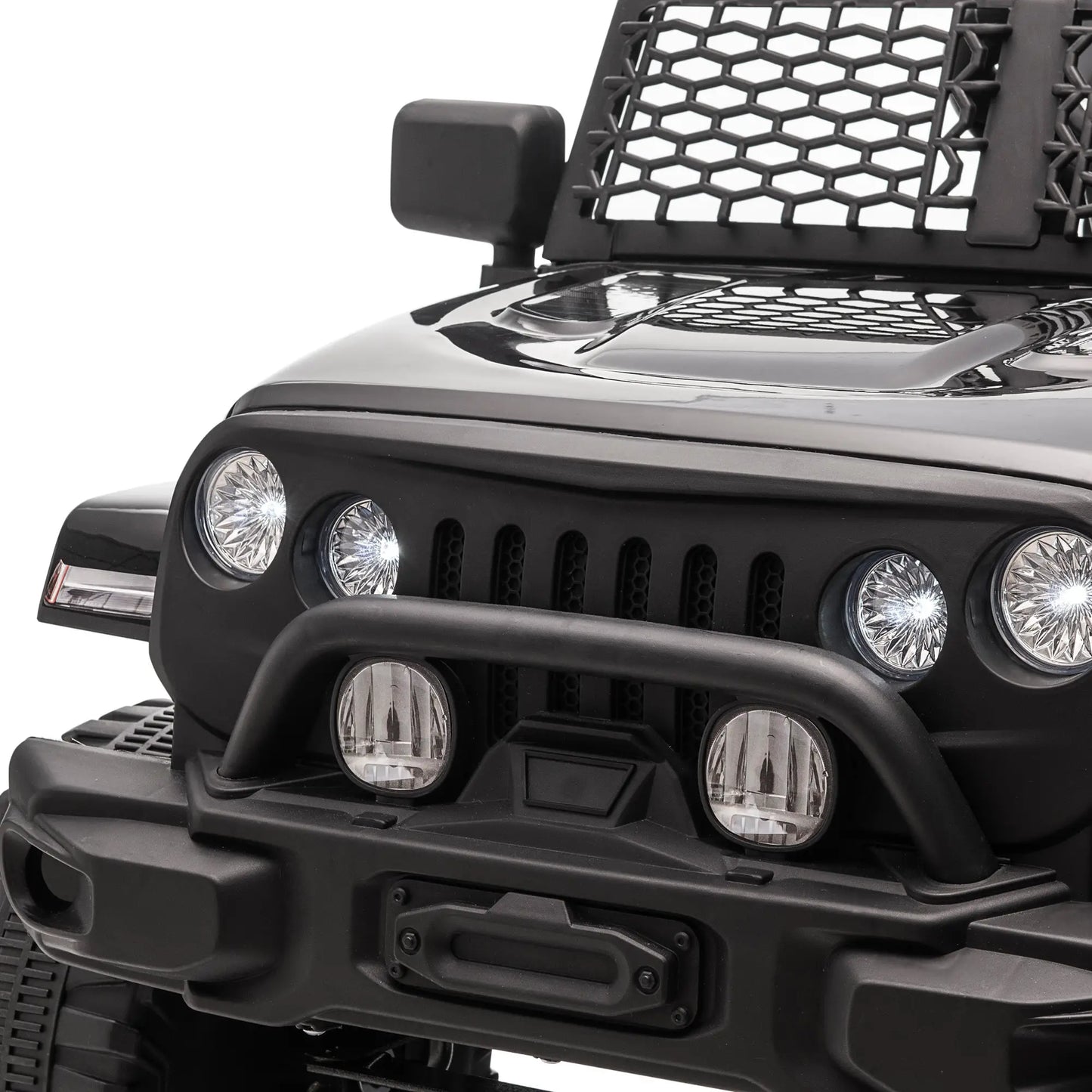 Electric Ride-On Car for Kids 3-6 Years 12V with Remote Control, Headlights and Horn, 100x64. 2x71 cm, Black