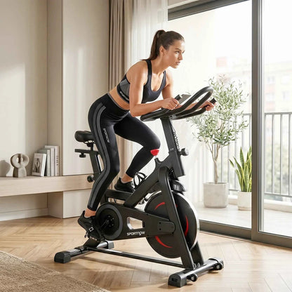 SPORTNOW Home Bike, Stationary with APP, Magnetic Resistance 0-100%