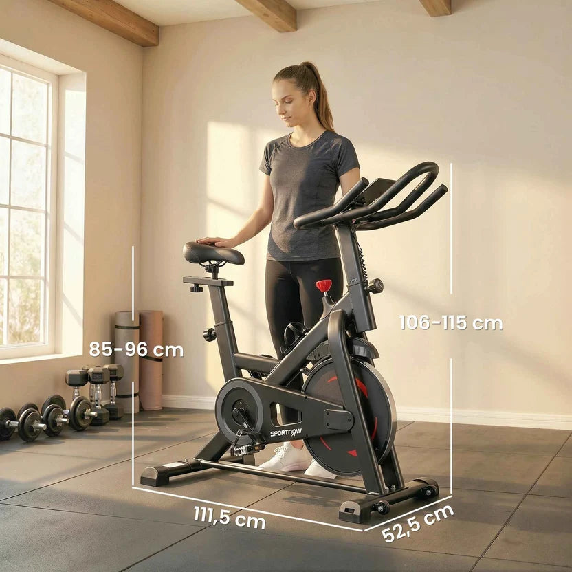 SPORTNOW Home Bike, Stationary with APP, Magnetic Resistance 0-100%