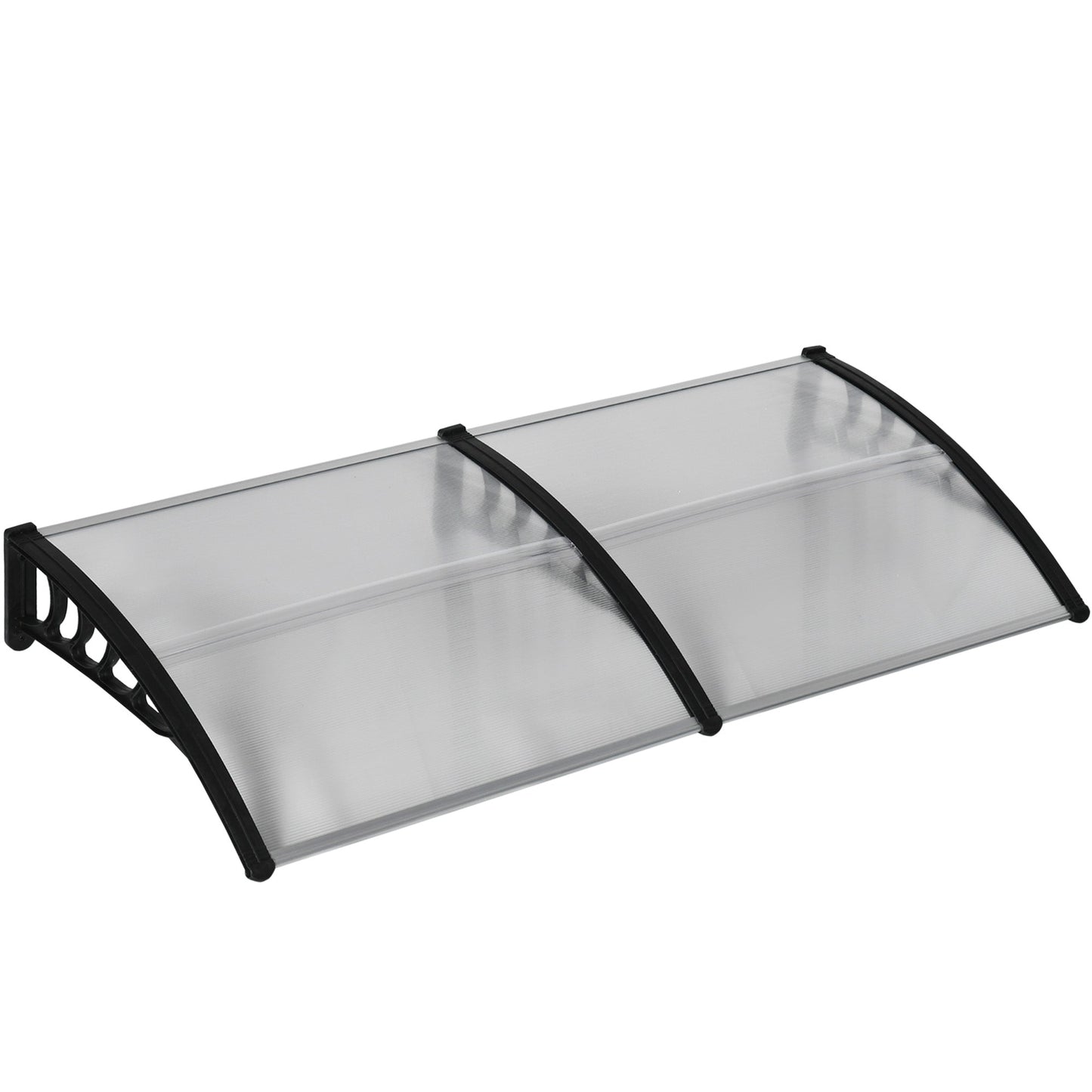 Modern Canopy in Polycarbonate, Aluminum and PP for Balconies, Windows and Doors, 200x96x27 cm