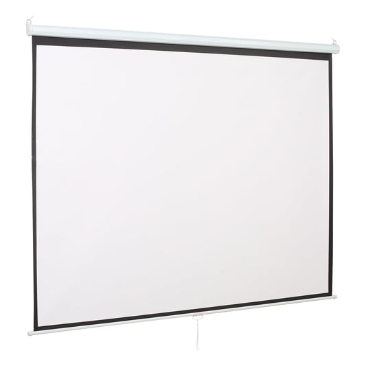 Wall Mount Projector Screen, 120" 251.8 x 8.6 x 7 cm, Black and White