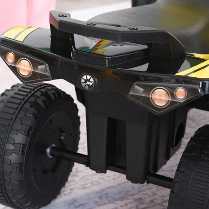 Quad for Children 18-36 Months Manual Push with Integrated Sounds, in PP and Metal, 44x67.5x38 cm, Yellow